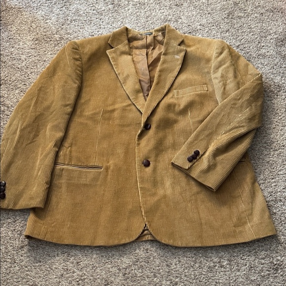 VTG David Taylor Tan Corduroy Blazer Sport Coat- 44S